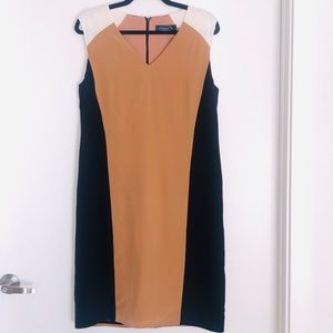 Magaschoni colorblock silk dress